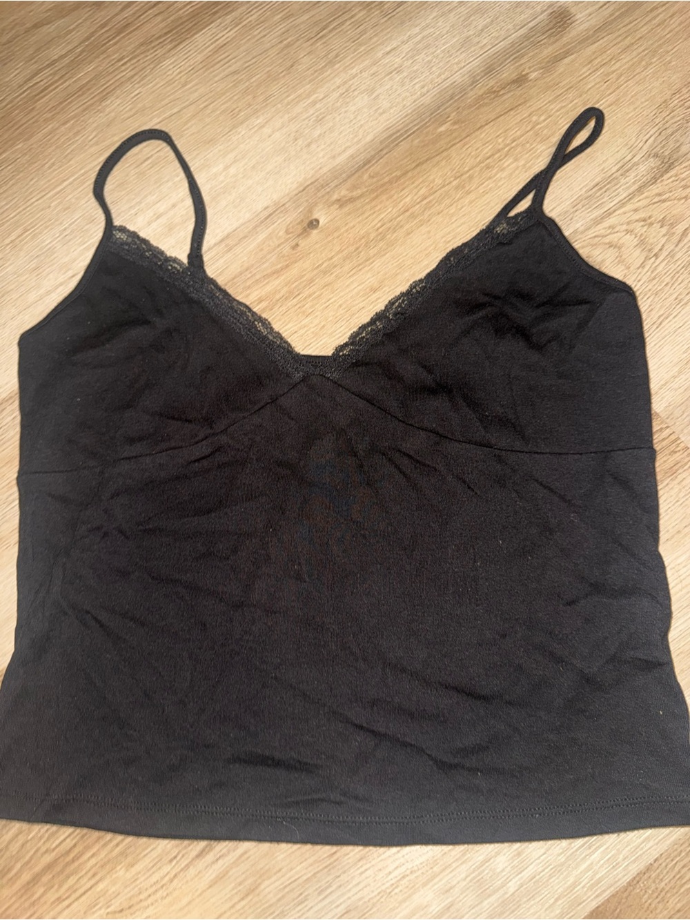 No Boundaries Black Lace-Trim Cami